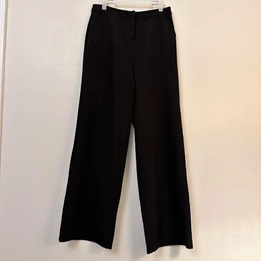 Tobi Wide Leg Trouser Pants Relaxed Fit Elegant Black Size Large